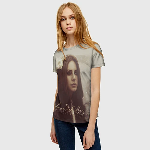 Женская футболка Lana Del Rey: Flower / 3D-принт – фото 3