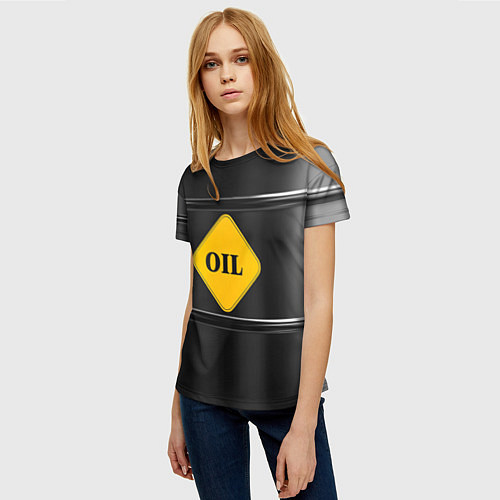 Женская футболка Oil / 3D-принт – фото 3