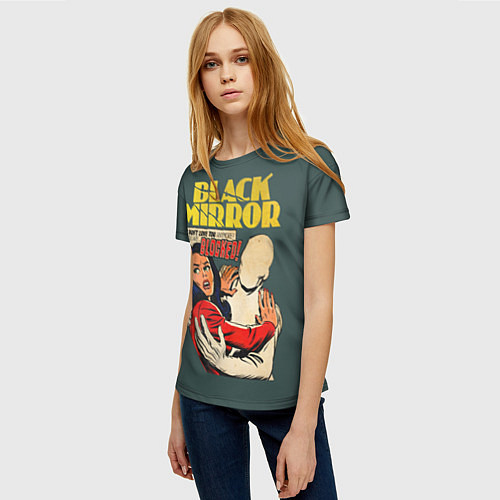 Женская футболка Black Mirror: Blocked / 3D-принт – фото 3