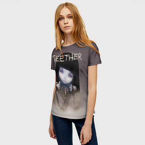 Женская футболка Seether: Fake it / 3D-принт – фото 3