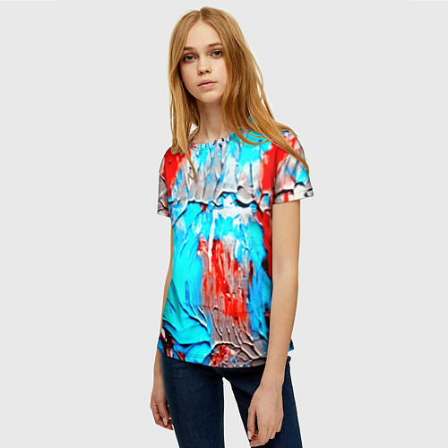 Женская футболка Буйство красок / 3D-принт – фото 3