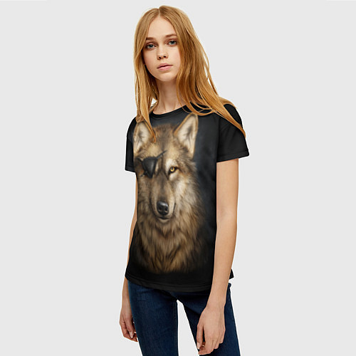 Женская футболка Морской волк / 3D-принт – фото 3