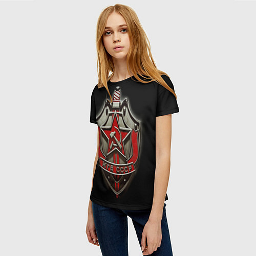 Женская футболка КГБ / 3D-принт – фото 3