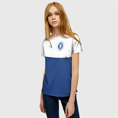 Женская футболка Chelsea FC: Light Blue / 3D-принт – фото 3