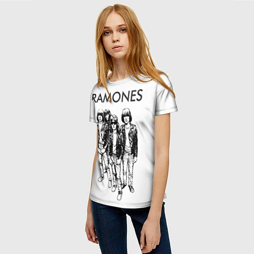 Женская футболка Ramones Party / 3D-принт – фото 3