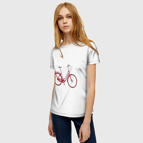 Женская футболка Велосипед / 3D-принт – фото 3