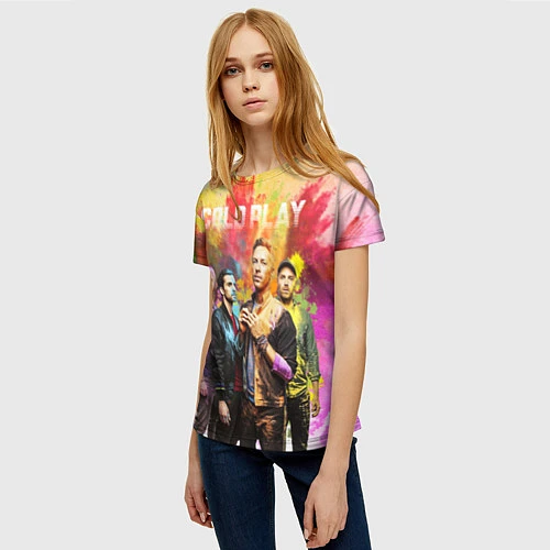 Женская футболка Coldplay / 3D-принт – фото 3
