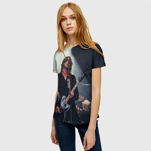 Женская футболка Dave Grohl: Rock Star / 3D-принт – фото 3