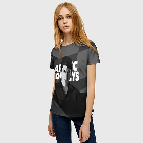 Женская футболка Солист Arctic Monkeys / 3D-принт – фото 3