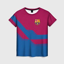 Футболка женская Barcelona FC: Blue style, цвет: 3D-принт