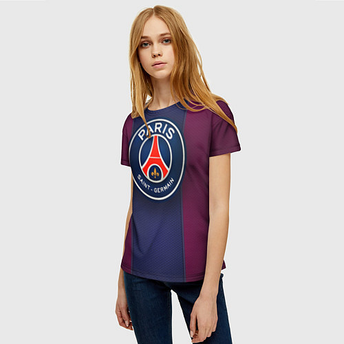 Женская футболка Paris Saint-Germain / 3D-принт – фото 3