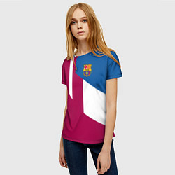 Футболка женская FC Barcelona 2018, цвет: 3D-принт — фото 2