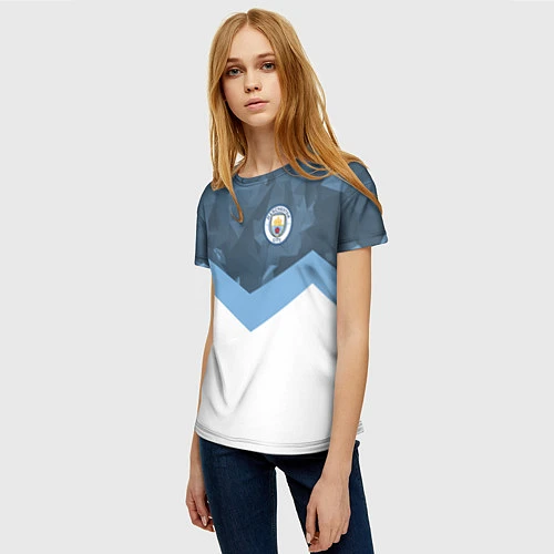 Женская футболка Manchester City FC: Sport / 3D-принт – фото 3