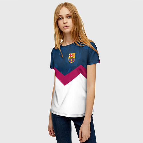 Женская футболка Barcelona FC: Sport / 3D-принт – фото 3
