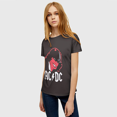 Женская футболка AC/DC Devil / 3D-принт – фото 3