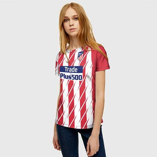 Женская футболка Atletico Madrid FC: Grizman Home 17/18 / 3D-принт – фото 3