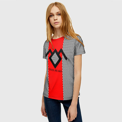 Женская футболка Twin Peaks Mark / 3D-принт – фото 3