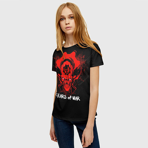 Женская футболка Gears of War: Red Skull / 3D-принт – фото 3