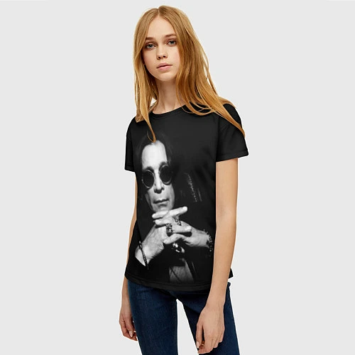 Женская футболка Оззи Осборн / 3D-принт – фото 3