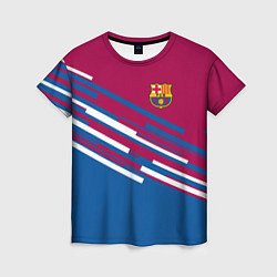 Футболка женская Barcelona FC: Sport Line 2018, цвет: 3D-принт