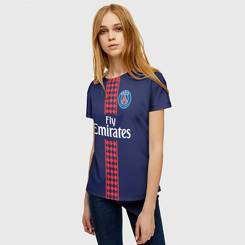 Женская футболка PSG FC: Original 2018 / 3D-принт – фото 3