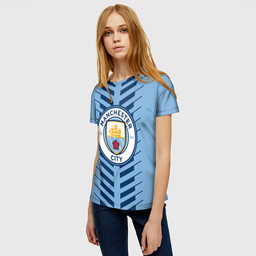 Женская футболка FC Manchester City: Creative / 3D-принт – фото 3
