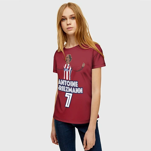 Женская футболка Antoine Griezmann 7 / 3D-принт – фото 3
