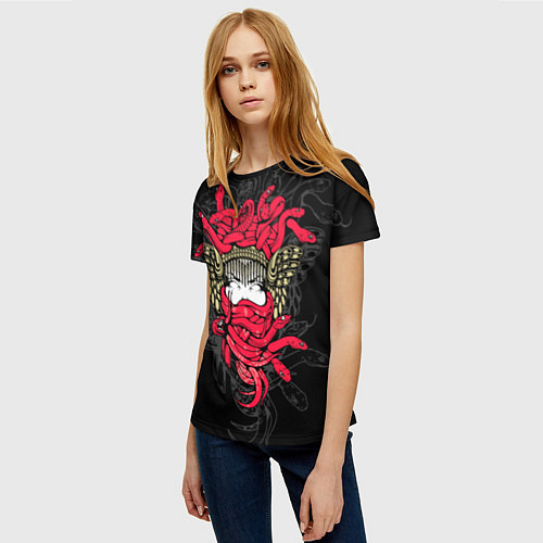 Женская футболка Горгона Медуза / 3D-принт – фото 3