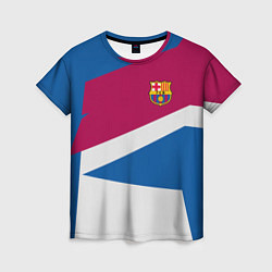 Футболка женская FC Barcelona: Sport Geometry, цвет: 3D-принт