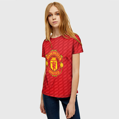 Женская футболка FC Manchester United: Creative / 3D-принт – фото 3