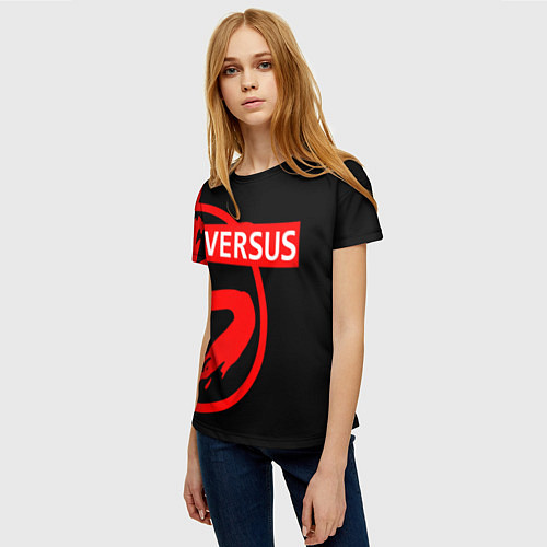 Женская футболка Versus Battle: Red / 3D-принт – фото 3