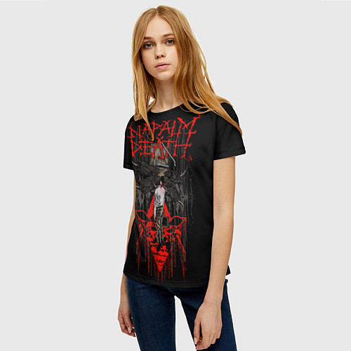 Женская футболка Napalm Death / 3D-принт – фото 3