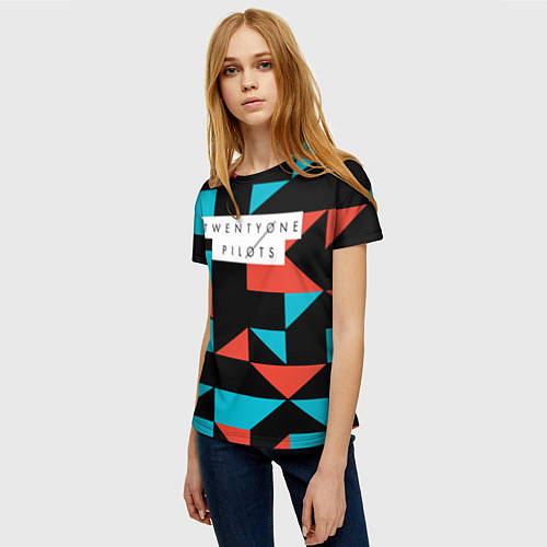 Женская футболка TOP Geometry / 3D-принт – фото 3