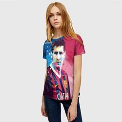 Футболка женская Lionel Messi, цвет: 3D-принт — фото 2