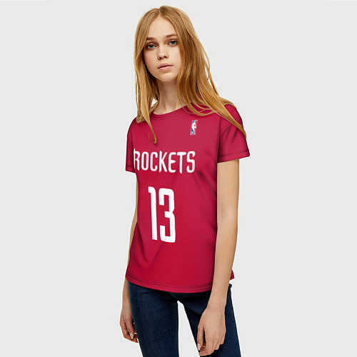 Женская футболка Rockets: Houston 13 / 3D-принт – фото 3