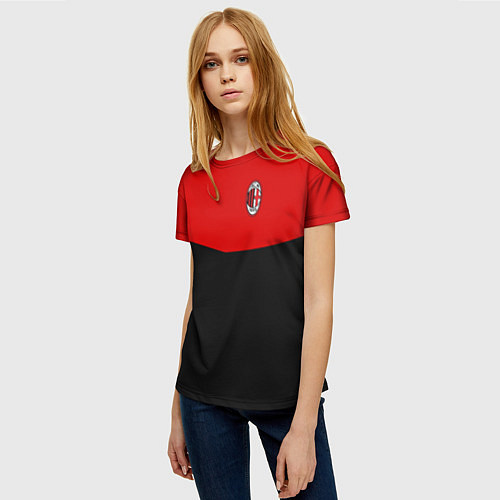 Женская футболка АC Milan: R&B Sport / 3D-принт – фото 3