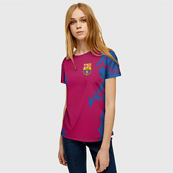 Футболка женская FC Barcelona: Purple Original, цвет: 3D-принт — фото 2