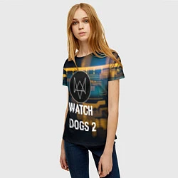Футболка женская Watch Dogs 2: Tech Scheme, цвет: 3D-принт — фото 2