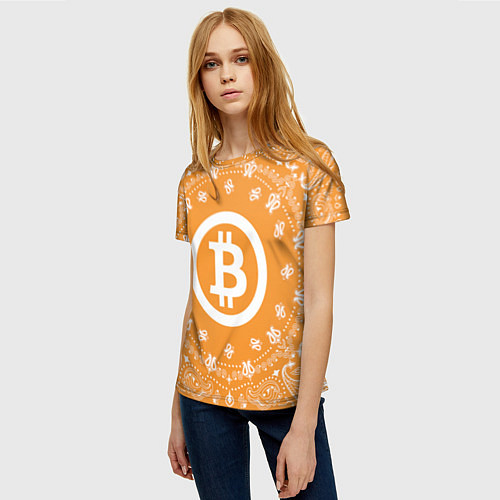 Женская футболка Bitcoin Mandala / 3D-принт – фото 3