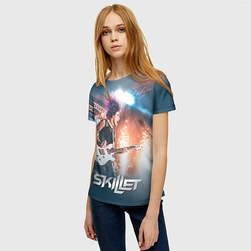 Женская футболка Skillet: Korey Cooper / 3D-принт – фото 3