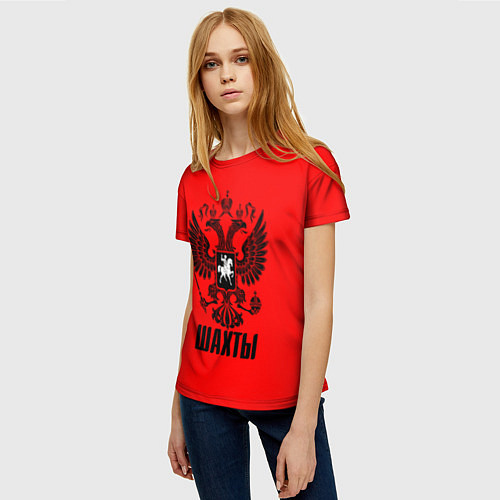 Женская футболка Красные Шахты / 3D-принт – фото 3