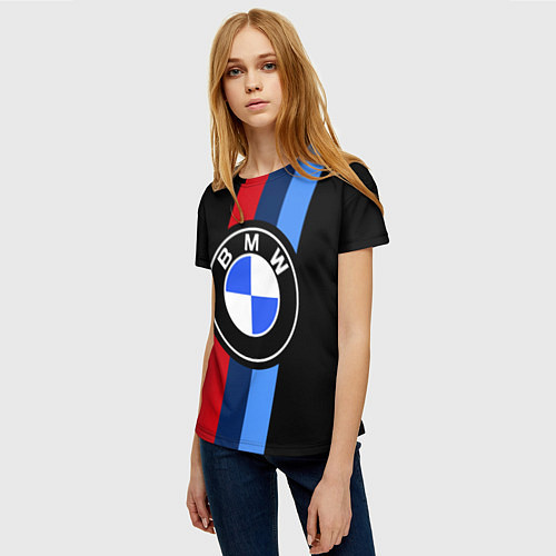 Женская футболка BMW 2021 M SPORT БМВ М СПОРТ / 3D-принт – фото 3
