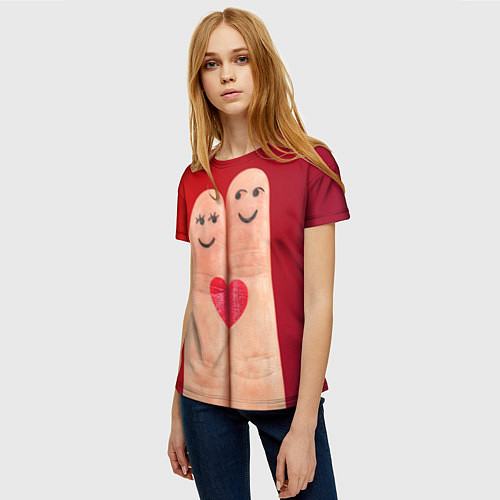Женская футболка Love / 3D-принт – фото 3