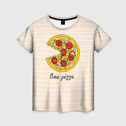Футболка женская One Love - One pizza, цвет: 3D-принт