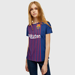 Футболка женская FC Barcelona: Home 18/19, цвет: 3D-принт — фото 2
