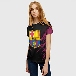 Футболка женская Barcelona FC: Sport Fashion, цвет: 3D-принт — фото 2