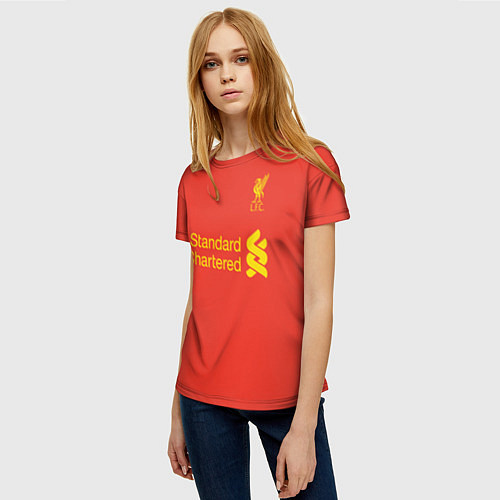 Женская футболка FC Liverpool: Salah 18/19 / 3D-принт – фото 3
