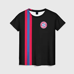 Футболка женская FC Bayern Munchen: Pink Line, цвет: 3D-принт