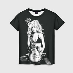 Футболка женская Рокерская душа, цвет: 3D-принт