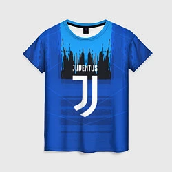 Футболка женская FC Juventus: Blue Abstract, цвет: 3D-принт